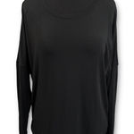 prAna  Black Long Sleeve V Neck Twist Back Athletic Top Women's Medium Photo 0