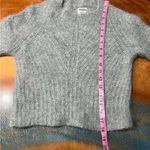 Abercrombie & Fitch Abercrombie Gray Alpaca blend long sleeve sweater fuzzy size XS light gray Photo 6