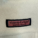 Vineyard Vines Fleece Vest women’s Medium Ivory Teal whale Photo 6