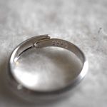 Source Unknown NWOT Fashioable Silver Tone Metal Alloy Casual Size 10 Adjustable Unisex Ring Photo 2