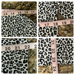 Loft Leopard Print Long Sleeve Top M – Black White Animal Print Pullover Classic Photo 5