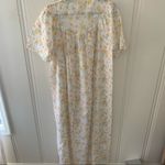⭐VINTAGE Floral Short Sleeve Prairie Boho Nightgown Pajamas PJ Sleepwear Size 12 Yellow Photo 4
