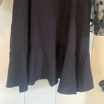 ASOS  DESIGN Witchy Goth Knitted Dress w Organza Dotted Puff Sleeve Black Size 8 Photo 5