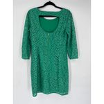 Lilly Pulitzer  Camellia Dress Kelly Green Lace Cutout Size 8 Holiday Party Photo 3