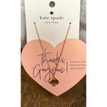 Kate Spade New York Rose Gold Spade Pendant Necklace Logo Charm NWT Photo 2