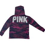 Victoria's Secret PiNK Victoria’s Secret Red Camo Sequin Sherpa Hoodie Oversized Sweatshirt XS Photo 6