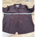 Flax  Corduroy Button Up Blazer Jacket Womens Brown sz Small S Photo 3