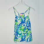 Lilly Pulitzer  Crystal Coast Silk Dusk Racerback Tank Top Shirt Blouse Size XS Photo 12