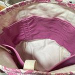 Lands' End Canvas Tote Bag Boat Floral Toile Medium 16" Beach Travel Pink Pockets Photo 8