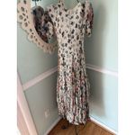 Vtg Starina Rayon Crepe Maxi Dress L Rose Garden Tea Cottagecore Feminine Prarie Size L Photo 6