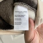 American Eagle Buffalo Plaid Sherpa Hoodie Size Small Fleece Black White Photo 5