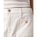 J.Crew  Tall Sailor Mid Rise Relaxed Demi Boot Jean White Gold Buttons US 25T NWT Photo 1