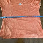 Adidas  T-Shirt Top Orange Athletic Workout Athleisure Casual Sheer Climacool Photo 10