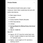 Calvin Klein NWT  Black Midi Tulip Sleeve Dress Photo 13