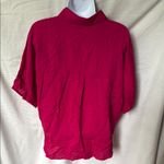 Ming Wang Pink Boxy Button Down Blouse Photo 4