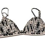 l*space L  Tribal Print Gold Black Triangle Bikini Top Size Small Photo 0