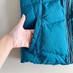 Lands' End Land’s End Down Puffer Vest in‎ Teal blue/green, Zipper Front, Size XS Photo 5