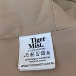 Tiger Mist Beige Tan Sleeveless Square Neck Pinstriped Crop Tank Top Size XS Photo 3