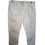 Current/Elliott The Fling Boyfriend Jeans Women’s 26 White Tattered Distressed Photo 1