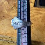 Natural Chrome Diopside Sterling Silver Hammered Ring Size 6 Photo 7