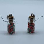 NEW Watermelon slices in mason jar fashion earrings Photo 11