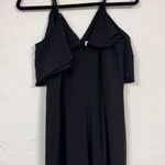 Dress the Population  Black Ruffled Sleeve Jumpsuit Womens M Formal Classic Girly Photo 1