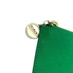DKNY  Leather Cosmetic Pouch Green Makeup Clutch Bag Photo 1