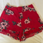 Xhilaration Red and Pink High Waist Shorts Photo 0