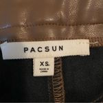 PacSun Brown Vegan Leather Flare pants - size XS Photo 13