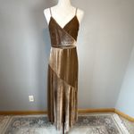 Mia Joy Joyfolie Womens Taupe Velvet Maxi Dress Size M V Photo 1