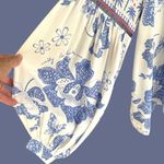 Like New Anthropologie Emily Lovelock Emma Top Medium Floral Elephant Palm Tree Photo 3