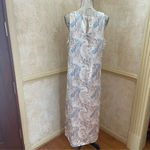 Joie  Paisley Silky Satin Sleeveless Slip Midi Dress Size XL Silver Blue Photo 7