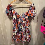 VICI Cute floral linen blend puff sleeve babydoll off the shoulder mini dress Photo 6