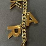 Karl Lagerfeld  Purse Charm NEW Letters K A R L Brand 6.5" Gold Tone Fast Ship Photo 0