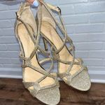Jewel Badgley Mishka Gold Glitter Heels Size 10 Photo 9