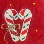 Women’s Vintage Christmas Holiday Editions Knit Embroidered Vest XL EUC Red Photo 3