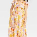 Isabel Maternity NEW!  Women's Woven Maternity Dress Flutter Sleeve Photo 3