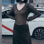 ZARA NWT  METALLIC THREAD KNIT DRESS Photo 1