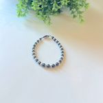 METALLIC BEADED BRACELET UGC Silver Photo 1