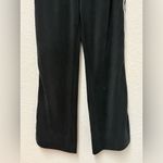 Oysho  Softstreme Feel Black Wide-Leg Pants with tuxedo woven striped down side Photo 6