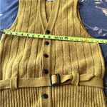 Revere Golden Knit Vest with Belt Yellow Size L Photo 4