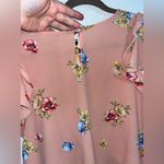 DVDN Floral Print Short Butterfly Cape Sleeve Knee Length Striped Dress Size XL Photo 8