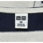 Uniqlo 100% Cotton Blue Stripe Pocket Shift Tunic Dress XS Nautical Beach Pocket Photo 6