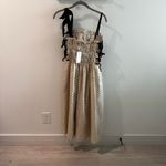 NWT Sofie the Label Claire Dress Gold Jacquard Velvet Straps Size Small Photo 11