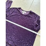 Vintage Crushed Velvet Top Womens Large Purple 90s Stretch Whimsigoth Photo 5