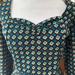 Band of Gypsies BAND OF THE FREE black teal blue geometric boho mini dress fit flare gypsies nwt Photo 12