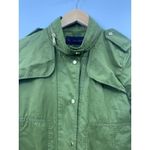 ZARA Basic Army Military Style Utility Jacket Full Zip Green Size Small Photo 6