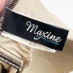 Maxine of Hollywood One Piece Swimsuit Skirt Front Brown Blue Polka Dot Size 10 Photo 7