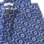 Coldwater Creek  Cobalt Blue Graphic Pattern Straight Leg Pant Size 4 Photo 2