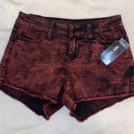 Hot Topic Blackheart Red And Black Acid Wash Shorts Photo 0